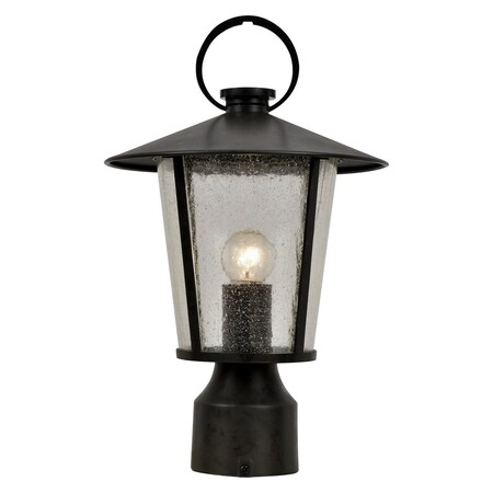Crystorama Andover Outdoor One Light Matte Black Post Mount AND-9207-SD-MK